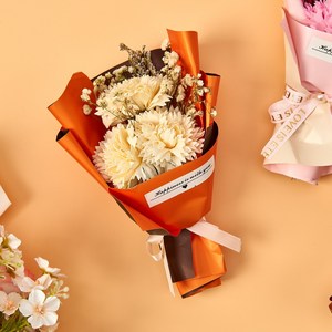 납골당 꽃 꾸미기 미니 꽃다발 프리저브드, 5_미니꽃다발 카네이션(샴페인)
