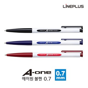 라인플러스 에이원 유성 볼펜 0.7mm, 0.7mm 청색