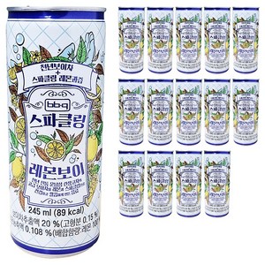 BBQ 비비큐 스파클링 레몬보이캔 / 천년보이차 + 스파클링 레몬과즙 탄산음료, 245ml, 15개