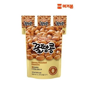 하프클럽/머거본견과류 간식/안주 사이즈업 꿀땅콩 300g x 4봉, 선택/단일상품, 4개