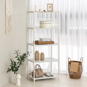 엠에프매직하우스 진열장 렌지대 수납선반 5단, 화이트