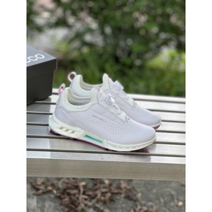 Ecco 여성 골프화 캐주얼 스포츠 고정 스파이크 방수 편안한 BOA 건강한 발 S3 시리즈 흰색과 분홍색 조합