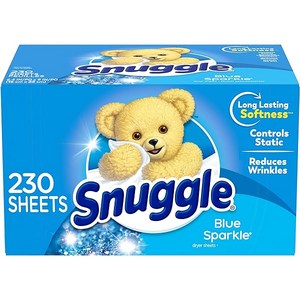 Snuggle 스너글 드라이 시트 230개입 (2팩) Blue Spakle 블루 스파클 향, 230매입, 2개