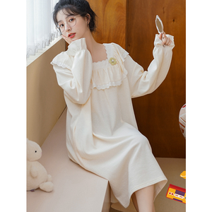 비키니홀릭 여성 긴팔 원피스 잠옷 간절기 파자마 4종