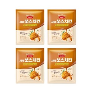 사세 쏘스치킨 순살 단짠갈릭맛, 4개, 375g