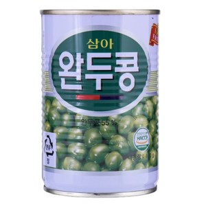 삼아 완두콩 통조림, 400g, 3개