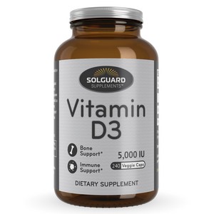 Solguard 비타민 D3 5000 lU 베지캡, 1개, 240정
