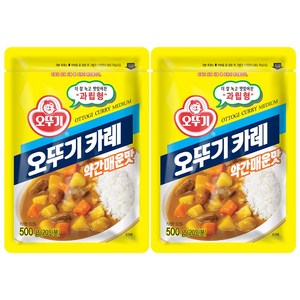 오뚜기 카레 약간매운맛, 500g, 2개