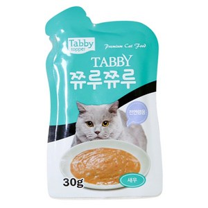 테비토퍼 쮸루쮸루 고양이간식, 새우, 30g, 12개