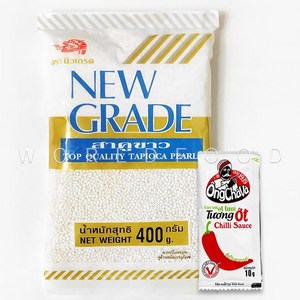 타피오카펄 뉴그레이드 화이트사고 400g 칠리소스묶음 bot vang white sago tapioca pearl WORLDFOOD, 1개입, 1개