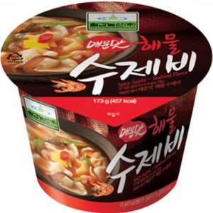 칠갑농산 해물수제비 매운맛, 173g, 4개