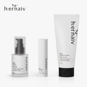 [어네이브] 진정키트 3종세트(베이비 세럼 40ml+베이비 고보습 크림 120ml+스틱밤), 1개