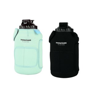 모아클래스 스포츠 헬스물통 커스텀파우치 세트, 민트