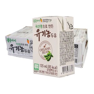 콩콩아이 국산콩 유기농 두유 135ml, 48개