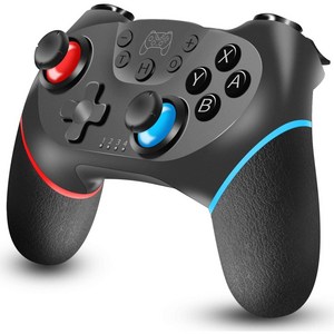 Switch 콘솔/Switch Lite용 무선 Pro 컨트롤러 Gamepad 게임 핸들 리모컨 게임 핸들 Gyro AxisTurbo 및 이중 진동 지원, BlackRedBlue, 1개