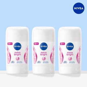 니베아 데오드란트 스틱 엑스트라 브라이트, 50ml, 3개