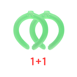 해피필링 1+1 아이스 넥쿨러 쿨스카프 넥밴드, 1세트, 그린