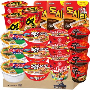 [블루존] 소컵 6종 18개입 세트(진라면 매운3+신라면3+육개장사발면3+미니왕뚜껑3+도시락3+열라면3), 1개
