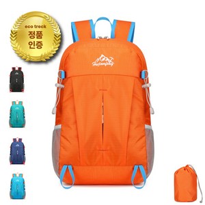 에코트랙 아웃도어 경량 등산가방 배낭, 오렌지, 20L