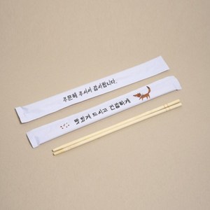 갈색여우 둥근대나무 젓가락 500매, 1개