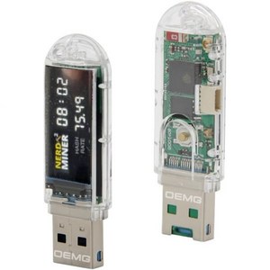 새로운 너드마이너 V2 동글 USB 7075KH 1W T디스플레이 S3 비트코인 단독 복권 채굴기 저전력 소비 WiFi 연결 및 USBA 전원USB73KHs으로 6.25 BTC, 1개