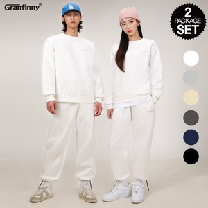 그랜피니 프리미엄 남녀공용 기모 맨투맨 트레이닝 바지 SET GFMM02