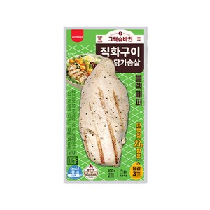 [삼립] 직화구이 닭가슴살 블랙페퍼 그릭슈바인 x 10개, 100g