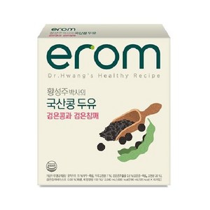 이롬 황성주 검은콩과 검은참깨 두유, 190ml, 64개