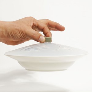 비비또 실리콘 다용도 그릇 컵 접시 덮개 (포도원형 대), 1개