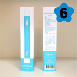 엔오엔 닥터클로 에브리인 탈취스틱 옷장 신발장 실내공간 살균력 99.9%, 4ml, 6개