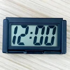 크리에이티브 미니 시계 간단한 학생 어린이 휴대 가능 조용한 탁상 전자 자동차 가정용 1 개, 없음, 2) Black