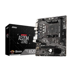 MSI A520M-A PRO AMD 메인보드 마더보드, 1개