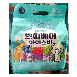 코스트코 엘제이드 얼려먹는 쁘띠베어 아이스바(35ml X 60개입) 네가지맛, 1개, 2100ml