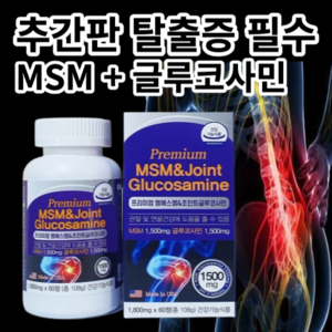 추간판 탈출증 허리 디스크 척추협착증 프리미엄 MSM, 60정, 1개