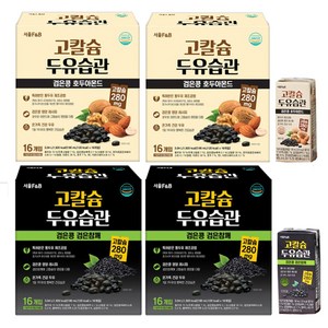 서울 F&B 고칼슘 두유 습관 검은콩 검은참깨 + 검은콩 호두아몬드, 190ml, 2세트