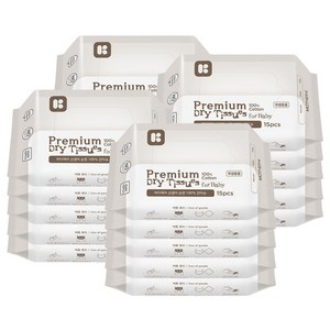 마더케이 신생아용 프리미엄 순면 건티슈 휴대형 60gsm, 60g, 15매, 20개