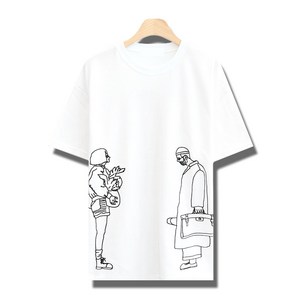 꼰스 남녀공용 레옹 마틸다 반팔 티셔츠