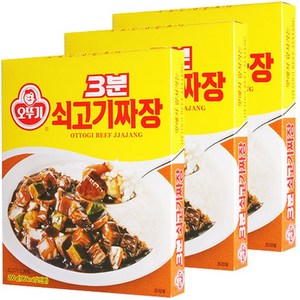 오뚜기 3분 쇠고기 짜장, 200g, 3개