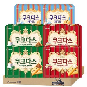 블루존 당보충 간식모음 쿠크다스 화이트 128g x 2개 + 커피 128g x 2개 + 케이크 77g x 2개, 1개