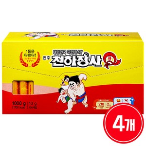 진주햄 천하장사Q 1000g (10gx100개입), 1kg, 4개