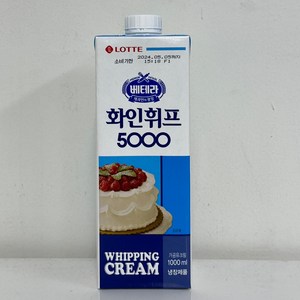 롯데푸드 롯데 화인휘프5000 1000ml, 1L, 3개