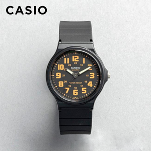 카시오 CASIO+정품케이스 야광 큰숫자 남여공용 JAPAN 재팬무브먼트 오렌지 아날로그 손목시계