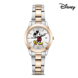 가죽밴드 증정 디즈니 미키 마우스 캐릭터 비비드 메탈밴드 남녀공용 여성용 손목시계