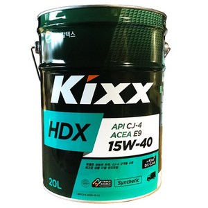 Kixx HDX 15W40 CJ-4 CK-4 중소형 대형 중장비 디젤 엔진오일 킥스 20L, HDX CK-4 15W40(20리터), 1개