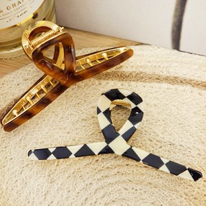 1+1 여성 헤어 집게 핀 클립 고급 머리핀 올림머리 똥머리 반묶음 (블랙브라운B), 1세트, 블랙앤화이트B+브라운B