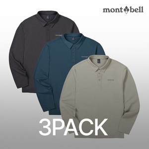 [3PACK] 몽벨 남성 소로나 긴팔 티셔츠_MW3GBMOL20B