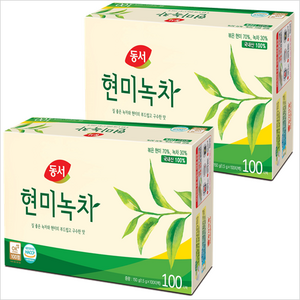 동서 현미녹차 티백, 1.5g, 100개입, 2개