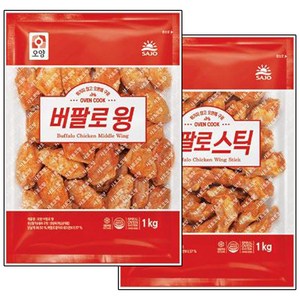 사조오양 버팔로윙 1kg+버팔로봉(스틱) 1kg, 1kg, 2개