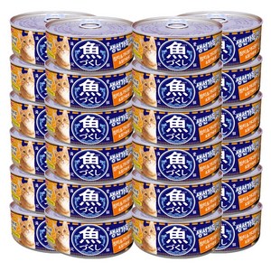 이나바 챠오 생선가득 캔 고양이간식, IM-373 참치&가다랑어&닭가슴살, 60g, 24개