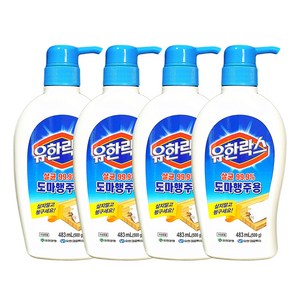 유한락스 도마 행주용 세제, 483ml, 500g, 4개